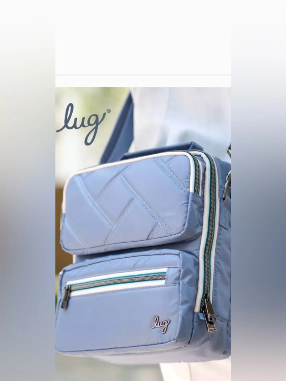 LUG Blue Moon/IcePop/Aloha Teal Quilted Light Blue Cute Messenger Crossbody 💙💙💙